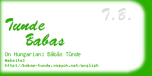 tunde babas business card